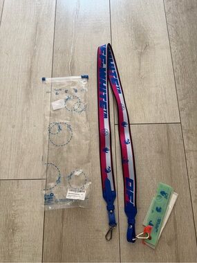 Off-White Pink and Blue Lanyard shoulder strap
